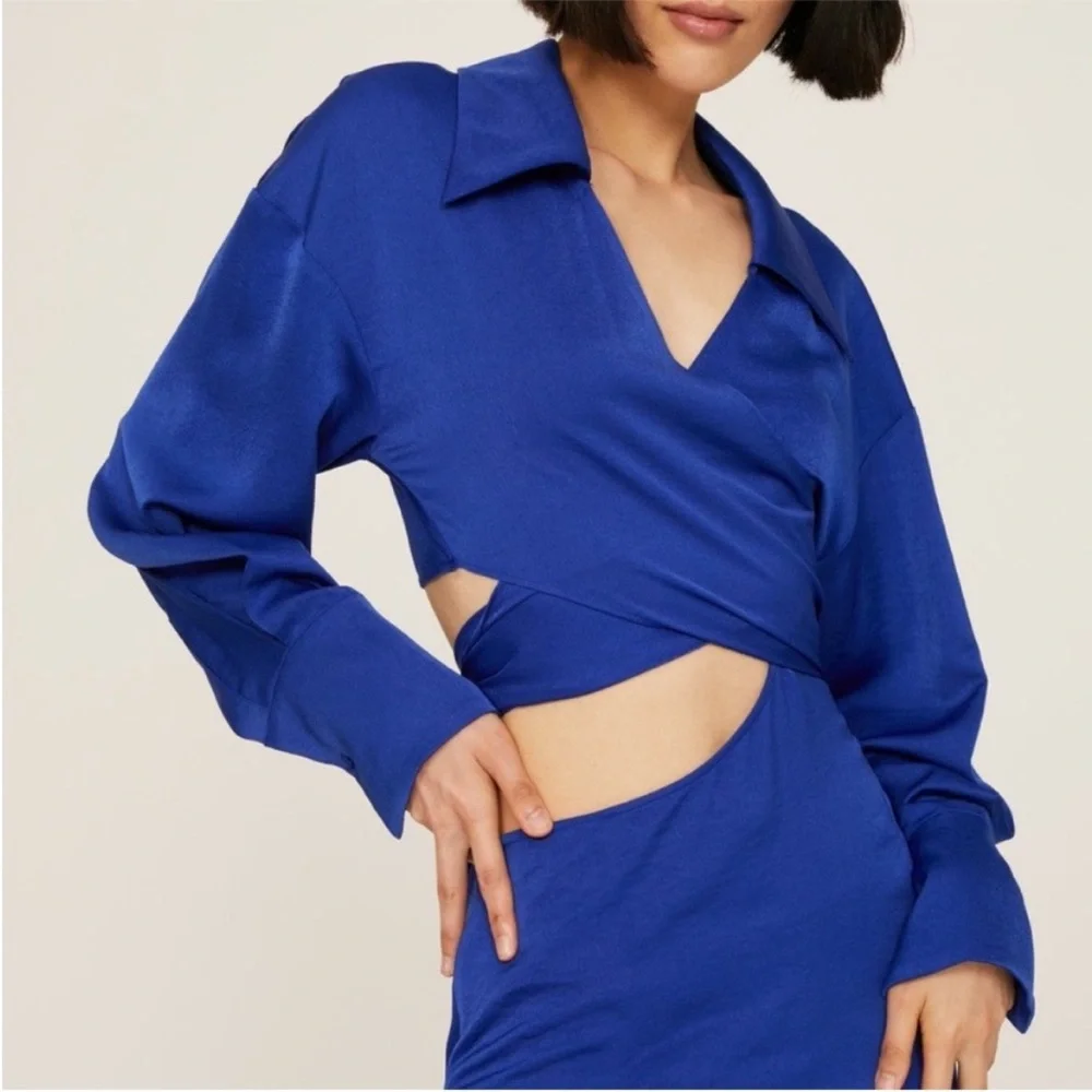 Ronny Kobo Collection Royal Blue Rebel Cutout Dress - Picture 3 of 10